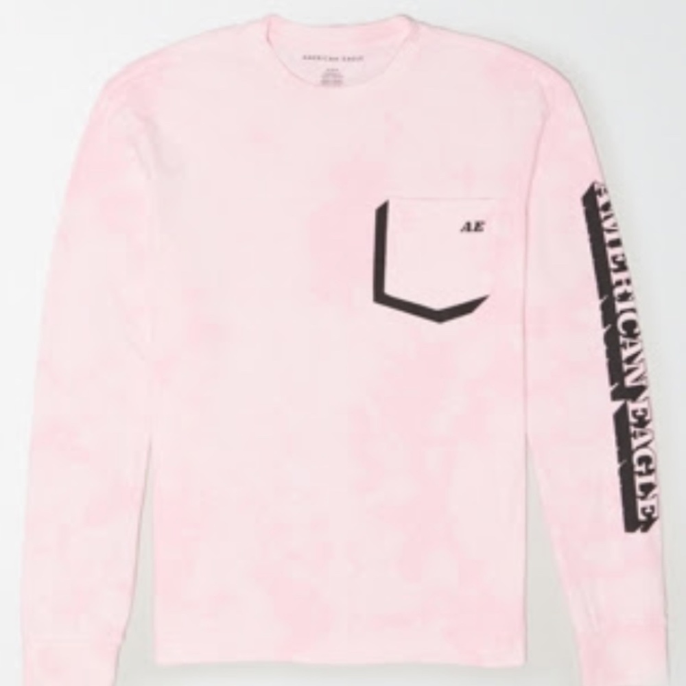 AE Long-Sleeve Graphic Pocket TShirt